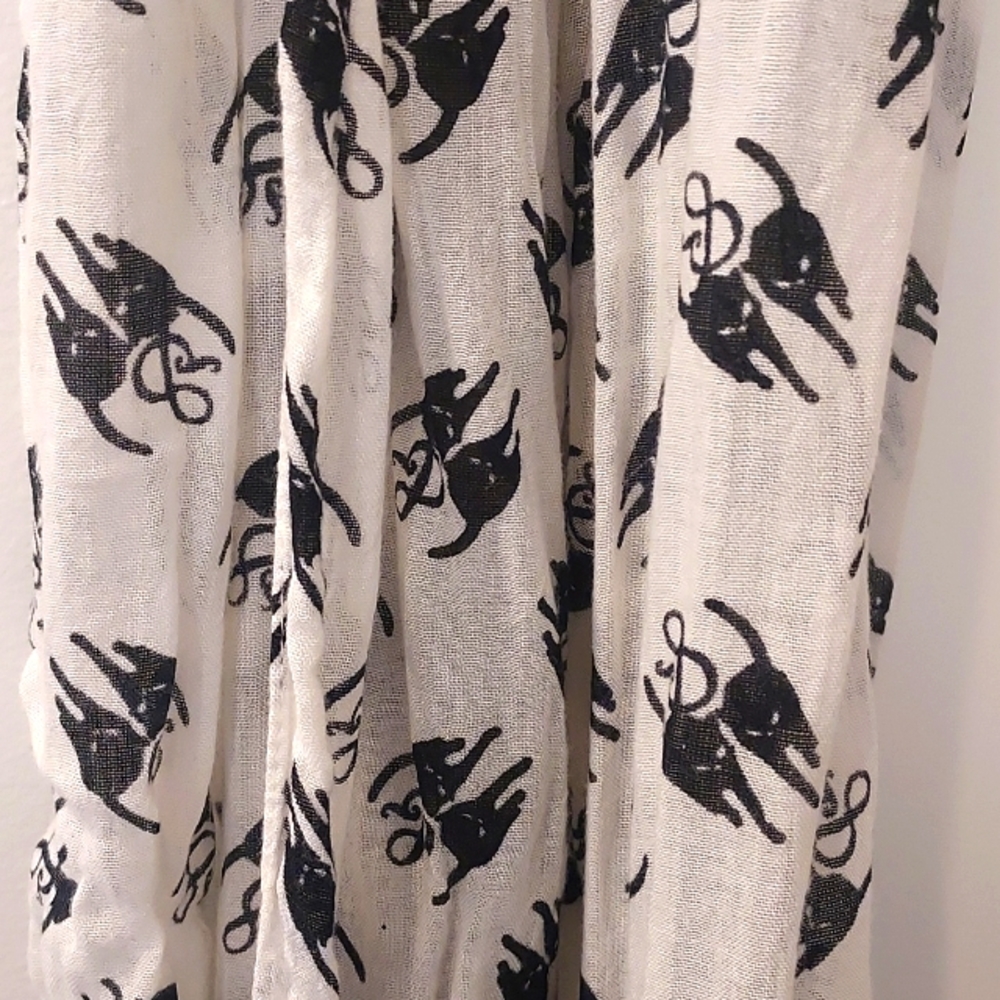 Cat print infinity scarf
